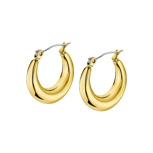 ORECCHINI CERCHIO ACCIAIO COLOR ORO