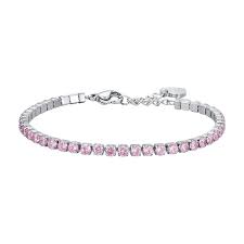 BRACCIALE TENNIS CRISTALLI ROSA