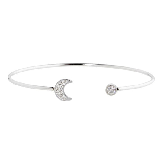 Bracciale rigido luna con cristalli