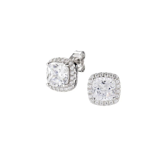 Orecchini Lady con Zircone Bianco Taglio Radiant