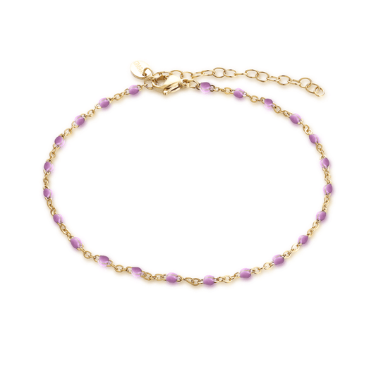 CAVIGLIERA SMALTO ROSA BASE GIALLA