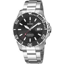 OROLOGIO FESTINA AUTOMATICO NERO CINTURINO IN ACCIAIO, UOMO