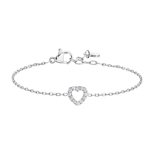 BRACCIALE ACCIAIO  BAMBINA CON ZIRCONI BIANCO