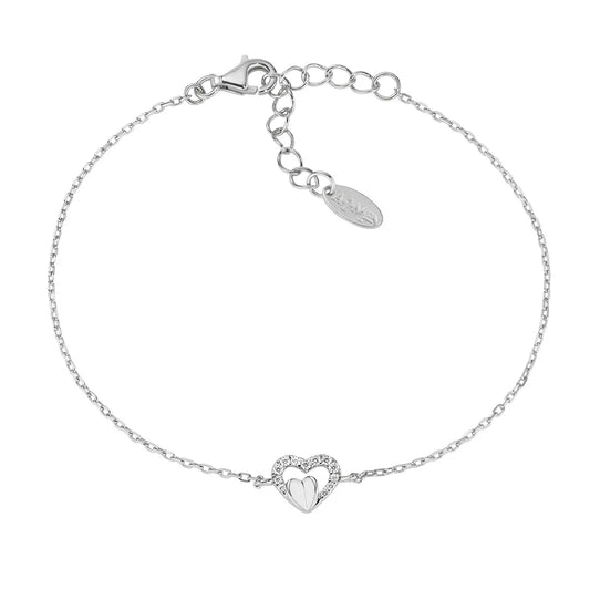 Bracciale con Cuori e Zirconi