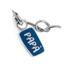 Charm papà e nodo BIANCO