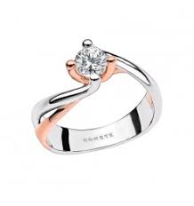 ANELLO solitario BICOLORE