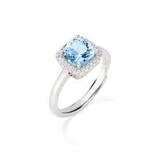 Anello Lady Regolabile con Zircone Acquamarina Taglio Radiant