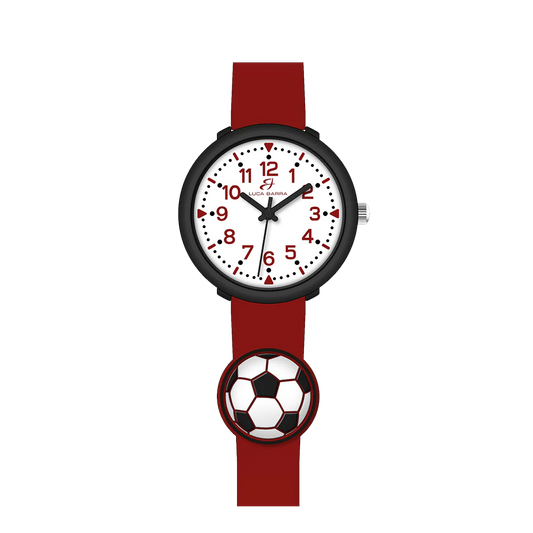 OROLOGIO BAMBINO ROSSO CON PALLONE