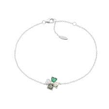 Bracciale Quadricuore Verde Multicolor
