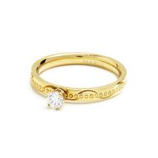 Anello texture cerchi con zircone centrale ( BASE GIALLA )