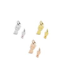 Charm gatto (BASE BIANCA -GIALLA-ROSE')