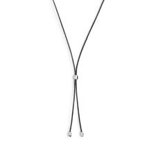 COLLANA CORDINO A LACCIO NERO BASE BIANCO