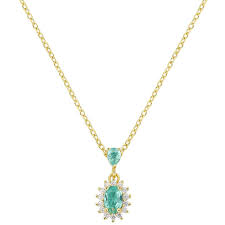 COLLANA MINI ROYAL DORATO VERDE ACQUA