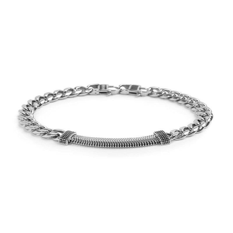 BRACCIALE CON CATENA SNAKE PIATTA