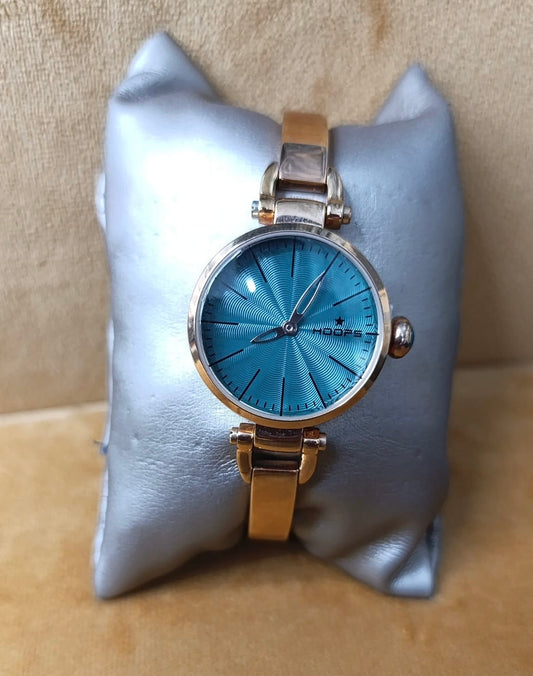 OROLOGIO HOOPS ROSE’ CON QUADRANTE CELESTE E FUXIA