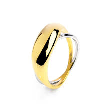 Anello doppia fascia GIALLO