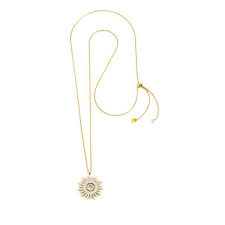 COLLANA PENDENTE SOLE 30mm GIALLO