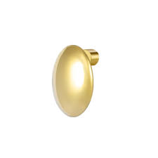Orecchino a lobo bottone ovale 1,6cm GIALLO