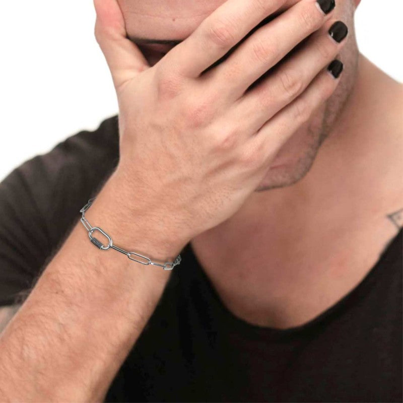 BRACCIALE A CATENA CON MAGLIA LARGA