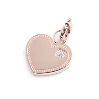 CIONDOLO CUORE CON ZIRCONE ( BIANCO -GIALLO -ROSE )