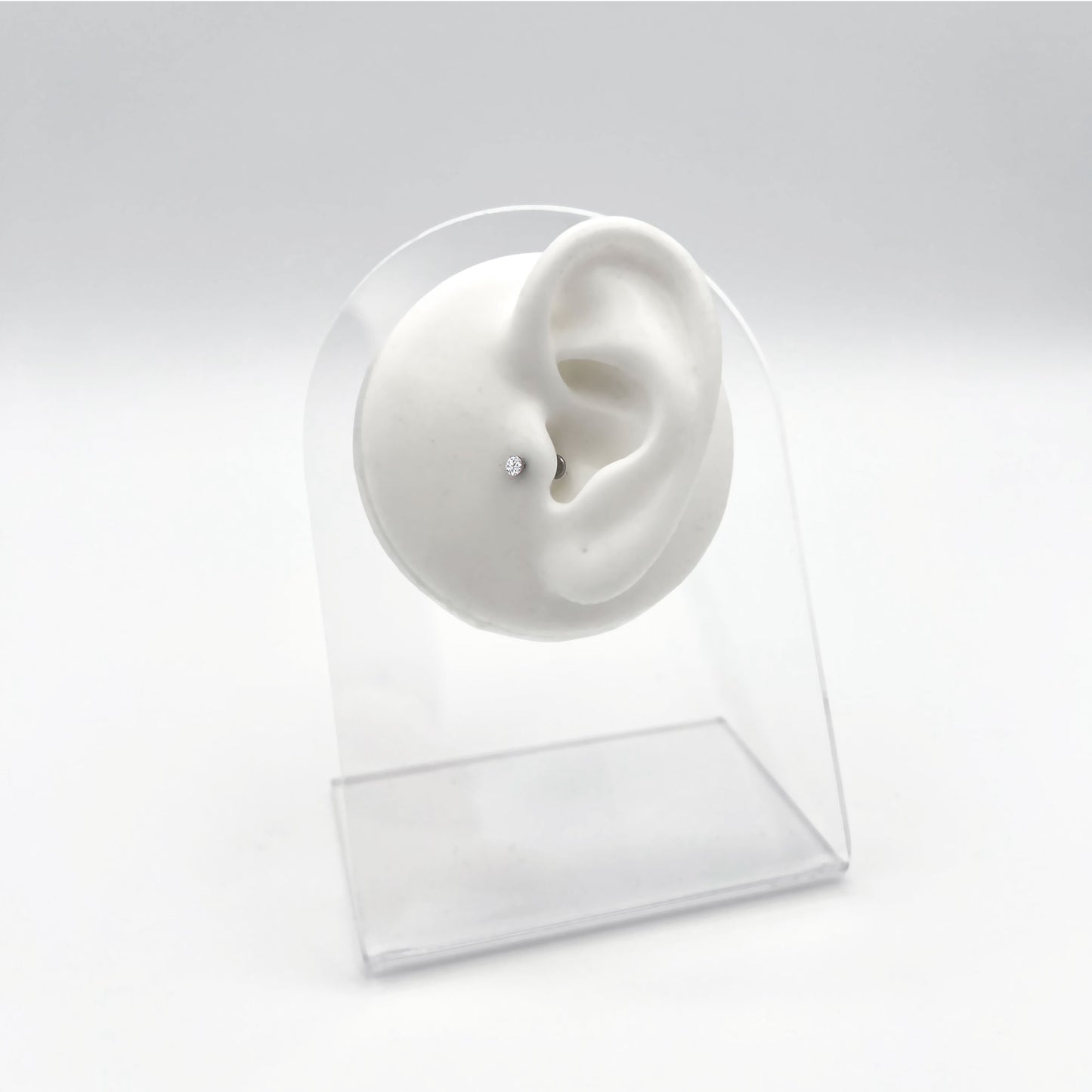 Labret Filettato Internamente Con Cristallo