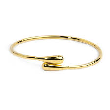 Bracciale rigido contrarié con goccia GIALLO