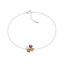 Bracciale Quadricuore Arancione Multicolor