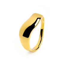 Anello a fascia ondulata GIALLO