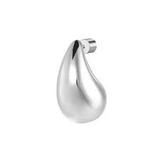 Orecchino a lobo goccia 1,8 cm con chiusura perla BIANCO