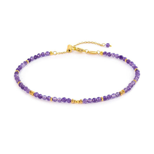 Cavigliera con agata colorata ed ematite (BASE GIALLA )