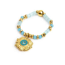 ANELLO ELASTICO CON SOLE BASE GIALLA