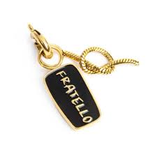 Charm fratello e nodo GIALLO