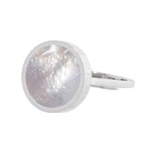 Anello con madreperla 14mm ( BASE BIANCA )