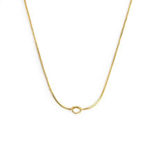 Collana con nodo catena snake GIALLO