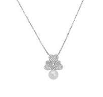Collana Tris di Cuori Pavé e Perla