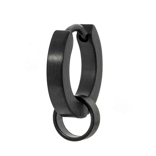 Orecchino a cerchio 14mm con anello per charm (BASE BRUNITA)