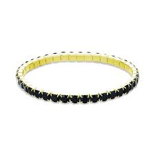 TENNIS ELASTICO CON CRISTALLI NERI