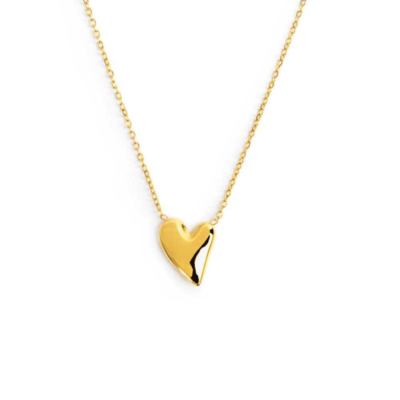 COLLANA CON CUORE IRREGOLARE GOLD