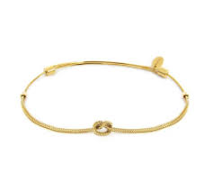 Bracciale con nodo catena foxtail GIALLO