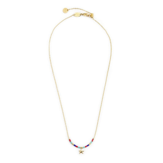 Collana stella marina e miyuki MULTICOLORE  (BASE GIALLA  )