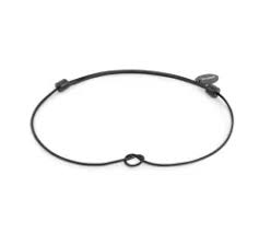 Bracciale con nodo catena snake NERO