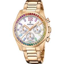 OROLOGIO DONNA ARCOBALENO  MADRE PERLA BASE BIANCA E ROSATA