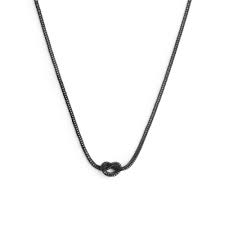 Collana con nodo catena knoted NERO