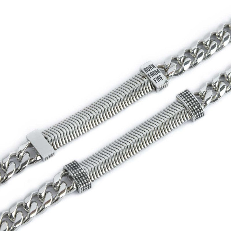 BRACCIALE CON CATENA SNAKE PIATTA
