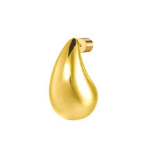 Orecchino a lobo goccia 1,8 cm con chiusura perla GIALLO