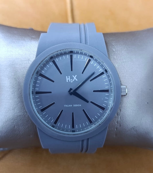 OROLOGIO GRIGIO H2X UOMO CAUCCIÙ