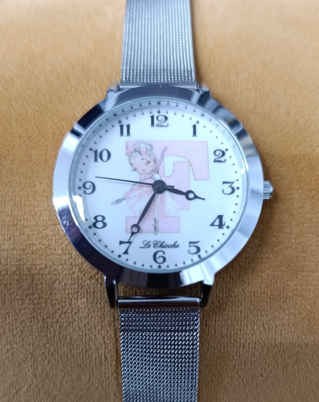 OROLOGIO LETTERA F + ballerina DONNA ACCIAIO