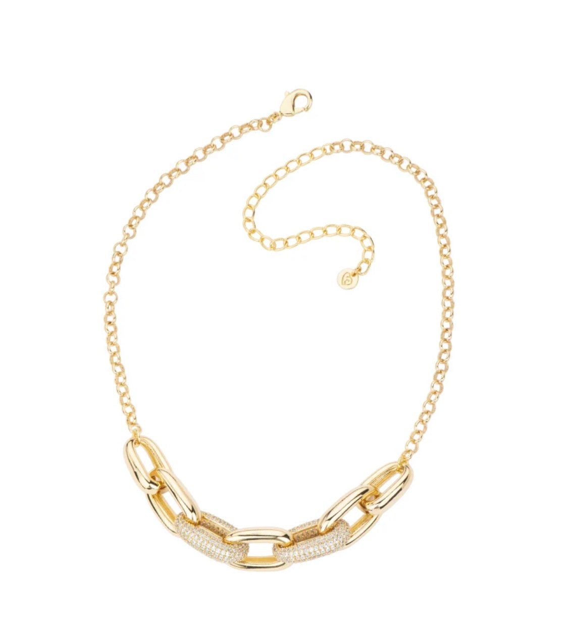 COLLANA DORATA CATENA CON ZIRCONI