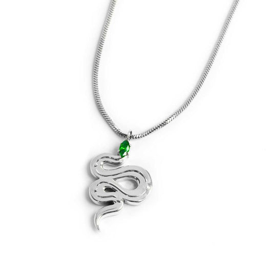 Collana catena snake quadrata con serpente pendente