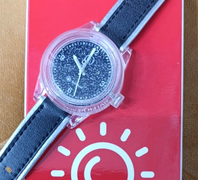 OROLOGIO SMILE SOLAR DONNA NERO PELLE